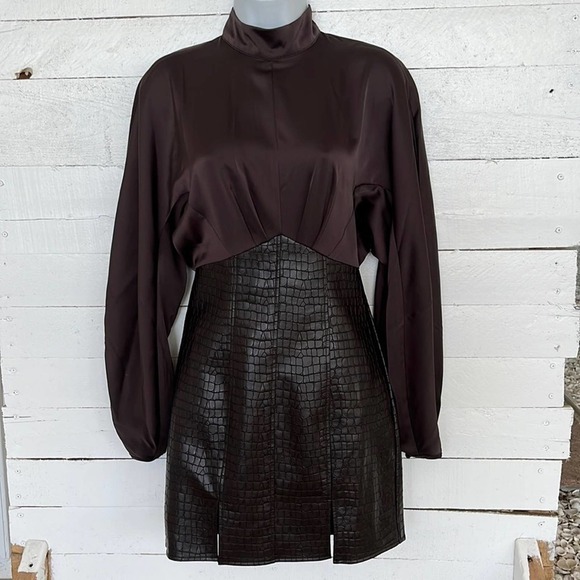 ASOS Dresses & Skirts - ASOS Faux Crocodile Dress Size 2 NWT